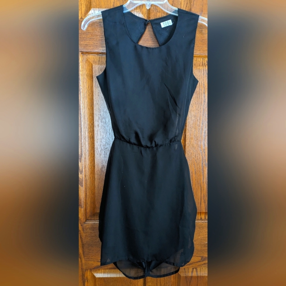 TOBI Black Open Back Sleeveless Cocktail Mini Dress - Size M